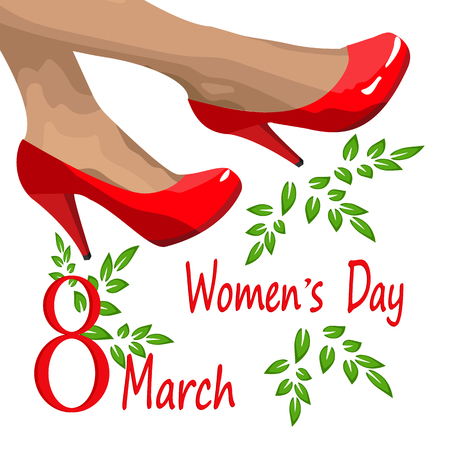 celebration of womens day greeting card templateのイラスト素材