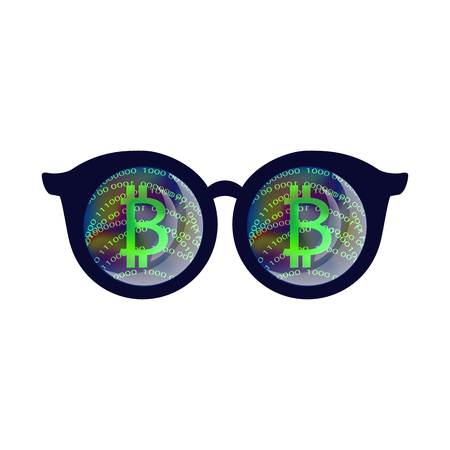 bitcoin sign vector illustrationの写真素材