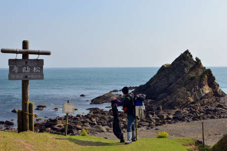 An angler and the Japanese seaの写真素材