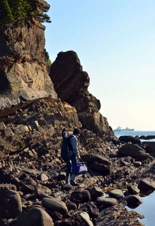 An angler and the Japanese seaの写真素材