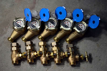 new Water metering and faucetの写真素材