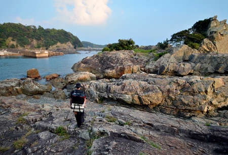 Japanese anglers and guidesの写真素材