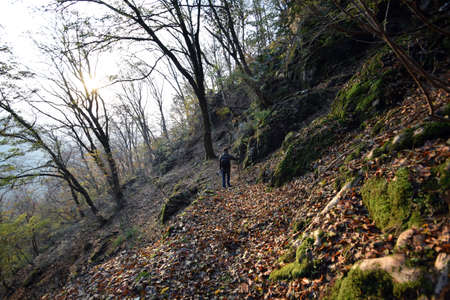 Man of the mountain climbingの写真素材