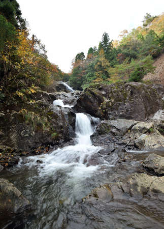 Waterfall in Kyoto mountain.の写真素材