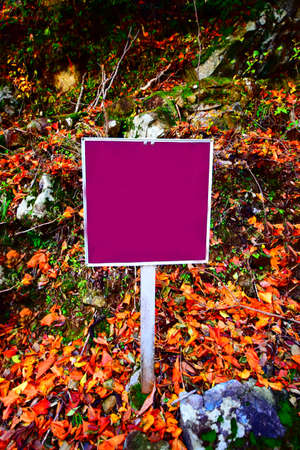 Signboard of the mountainの写真素材