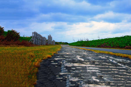 Japanese country way.の写真素材