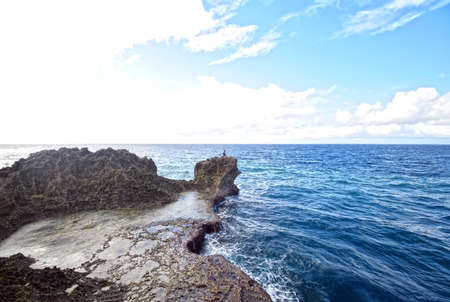 Dangerous fishing point of Okinawa  Japanの写真素材