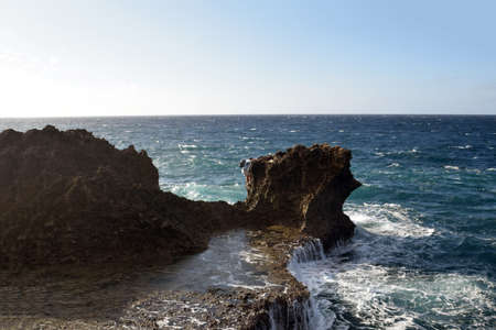 Dangerous fishing point of Okinawa  Japanの写真素材