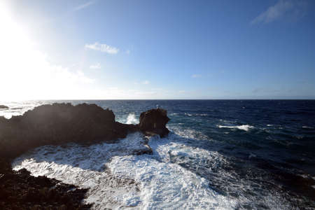 Dangerous fishing point of Okinawa  Japanの写真素材