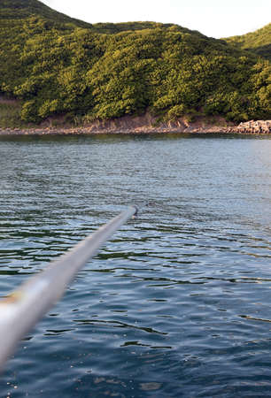 fighting of fishing angler in Japan.の写真素材