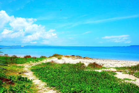 Beautiful sea in Okinawa Japan.の写真素材