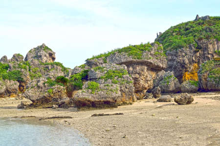 The ocean of the island of power spot going from Okinawa Japan.の写真素材