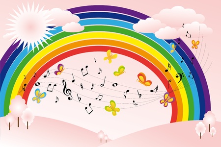 Music landscapeのイラスト素材