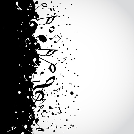 Music  black and white backgroundのイラスト素材