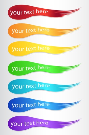 Set of color bannersのイラスト素材
