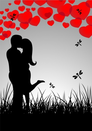 Valentine`s cardのイラスト素材