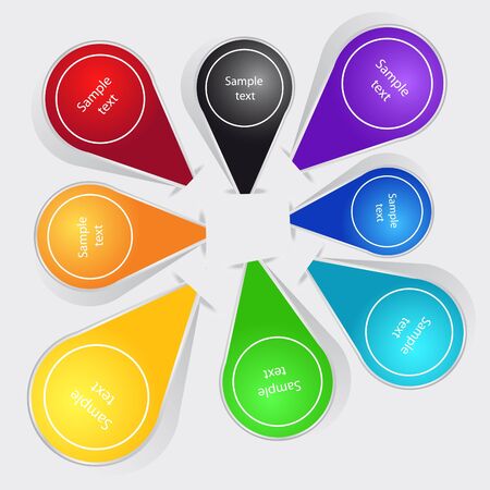 Set of color labelsのイラスト素材