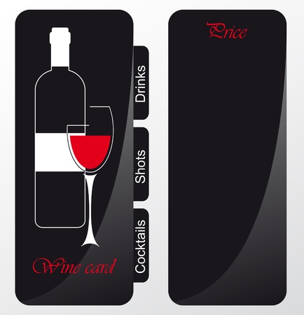 Templates of alcohol cardのイラスト素材