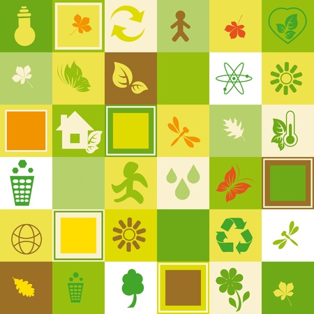 Ecological seamlessのイラスト素材