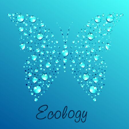 Butterfly from water dropsのイラスト素材