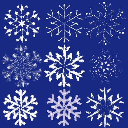 Set of snowflakesのイラスト素材