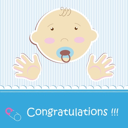 Baby shower - boyのイラスト素材