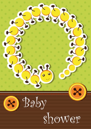 Baby shower cardのイラスト素材