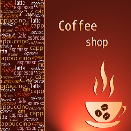 Template of a coffee shopのイラスト素材