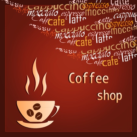 Template of a coffee shopのイラスト素材