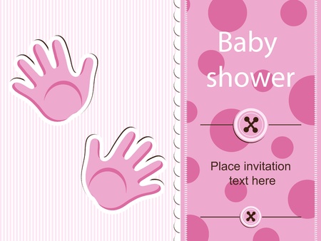 Baby shower - girlのイラスト素材