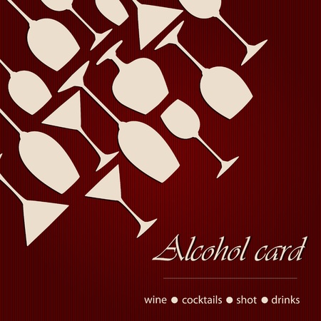 Template of a alcohol cardのイラスト素材