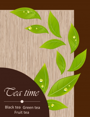 Template of a tea menuのイラスト素材