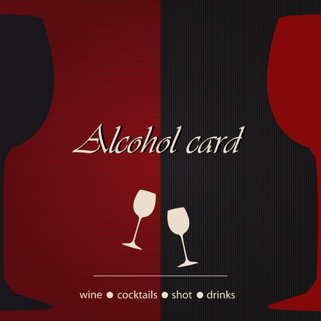 Template of an alcohol menuのイラスト素材