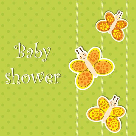 Baby shower cardのイラスト素材