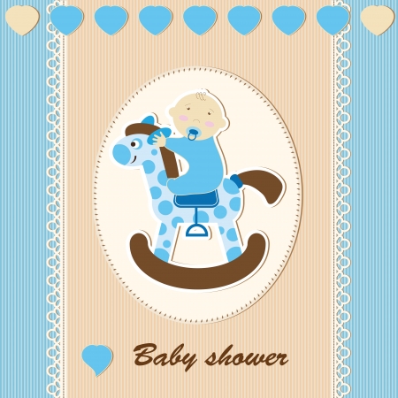 Baby shower - boyのイラスト素材