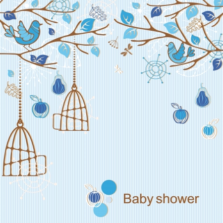 Baby shower - boyのイラスト素材