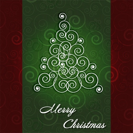Christmas card with christmas treeのイラスト素材
