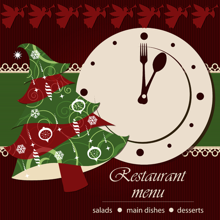 Template of a christmas menuのイラスト素材