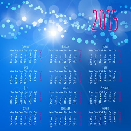Calendar 2015 vector design templateのイラスト素材