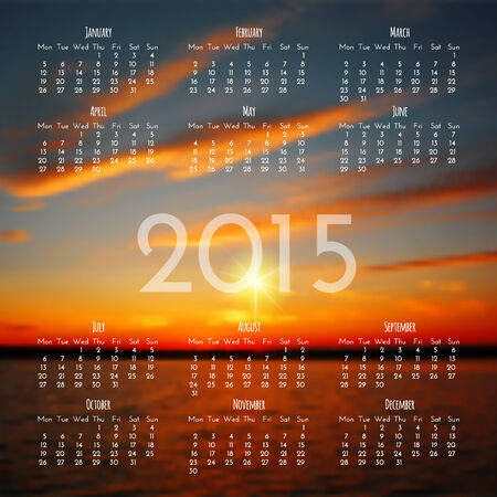 Calendar 2015 vector design templateのイラスト素材