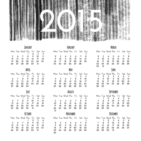 Calendar 2015 vector design templateのイラスト素材