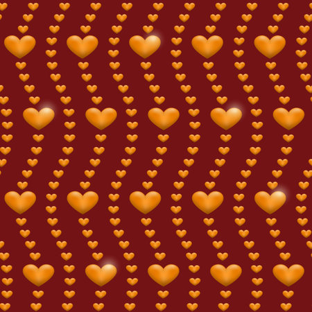 Hearts Valentine's day vector seamless background