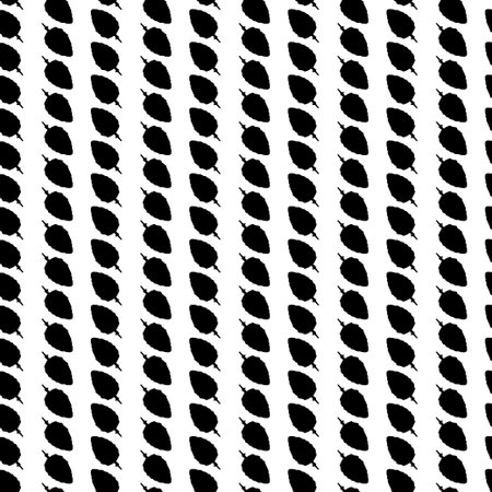 Black leaves seamless pattern background. Vector illustration for your design