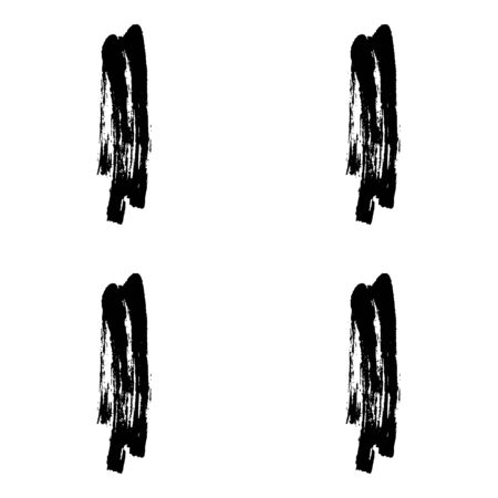 Hand drawn brush ink grunge black and white seamless textures. Artwork with abstract background. Vector illustration for your designのイラスト素材