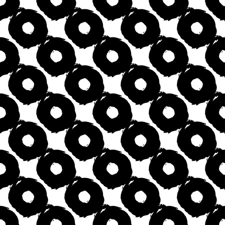 Hand drawn brush ink grunge black and white seamless textures. Artwork with abstract background. Vector illustration for your designのイラスト素材