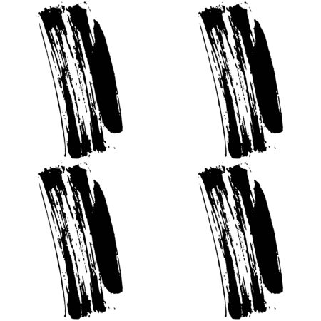 Hand drawn brush ink grunge black and white seamless textures. Artwork with abstract background. Vector illustration for your designのイラスト素材