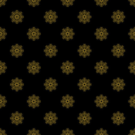 Golden vintage decor seamless pattern. Vector illustration for your design