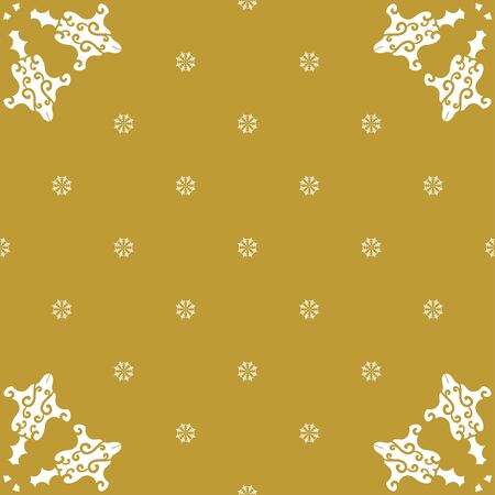 Golden vintage decor seamless pattern. Vector illustration for your designのイラスト素材