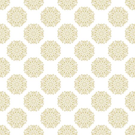 Golden vintage decor seamless pattern. Vector illustration for your designのイラスト素材