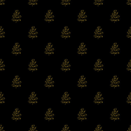 Golden sketch briar decor seamless pattern. Vector illustration for your designのイラスト素材